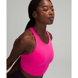 Lululemon Wunder Train Long-Line Bra Sonic Pink Size 6